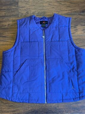 Jordan Men's Purple Quilted Zip-Up Vest